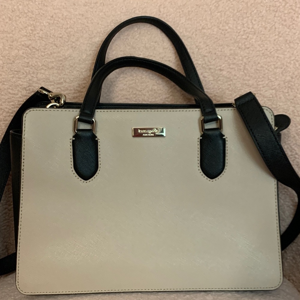 kate spade Two-Tone Cream and Black Satchel
